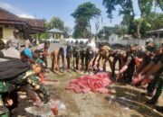 Polsek Pekat Gelar Pemusnahan 150 Botol Miras Hasil Operasi Rutin