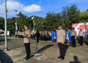 Polres Lombok Utara Gelar Upacara Tabur Bunga Sambut Hari Bhayangkara ke-79