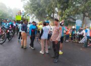 Personel Gabungan Polres Bima Kota Amankan Jalur Titik Start Fun Bike Festival Sangiang Api