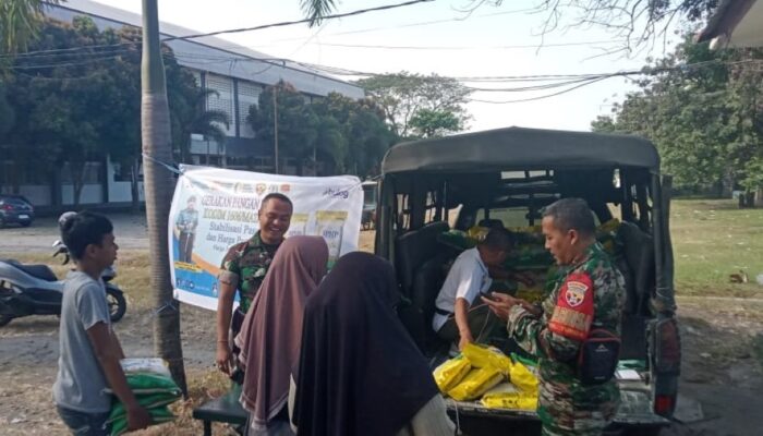 Babinsa Turida Dampingi Gerakan Pangan Murah, Warga Antusias Borong Beras SPHP