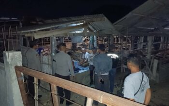 Polsek Gerung Intensifkan Patroli Kamling dan Kandang Kolektif di Desa Kebon Ayu