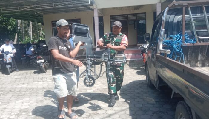 Babinsa dan Dinsos Lobar Bersinergi Bantu Warga Disabilitas di Gunungsari