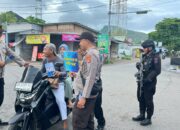 Edukasi Keselamatan , Sat Lantas Polres Lombok utara di Simpang 4 Pemenang.