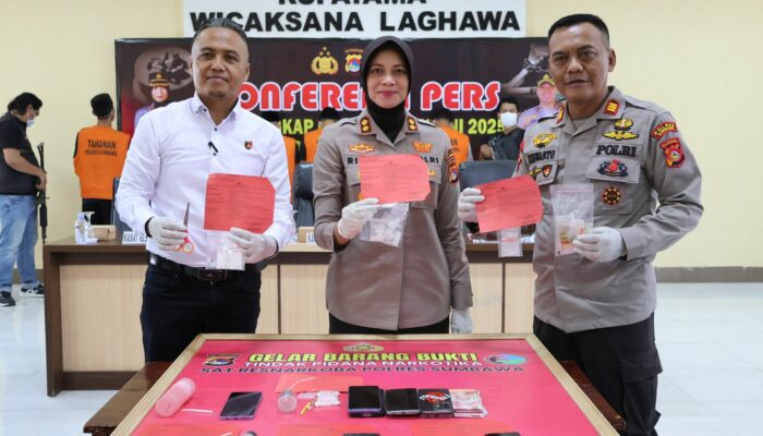 Operasi Antik Rinjani 2025 Polres Sumbawa, Amankan 7 Tersangka dan Sita 17,85 Gram Sabu
